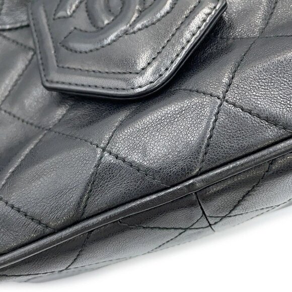 CHANEL Matelasse ChainShoulder Fringe Lambskin Black - Picture 14 of 14